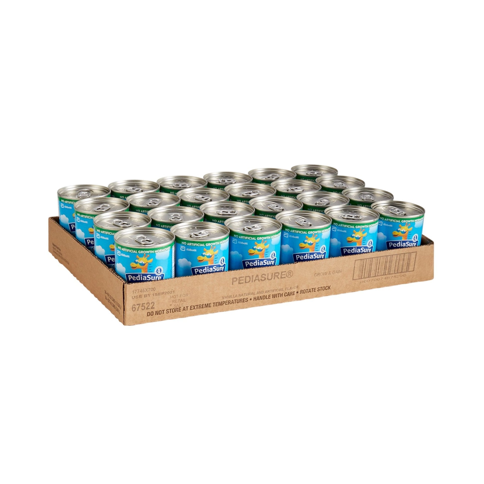 Case of Pediasure Grow & Gain vanilla shake cans, 24 count