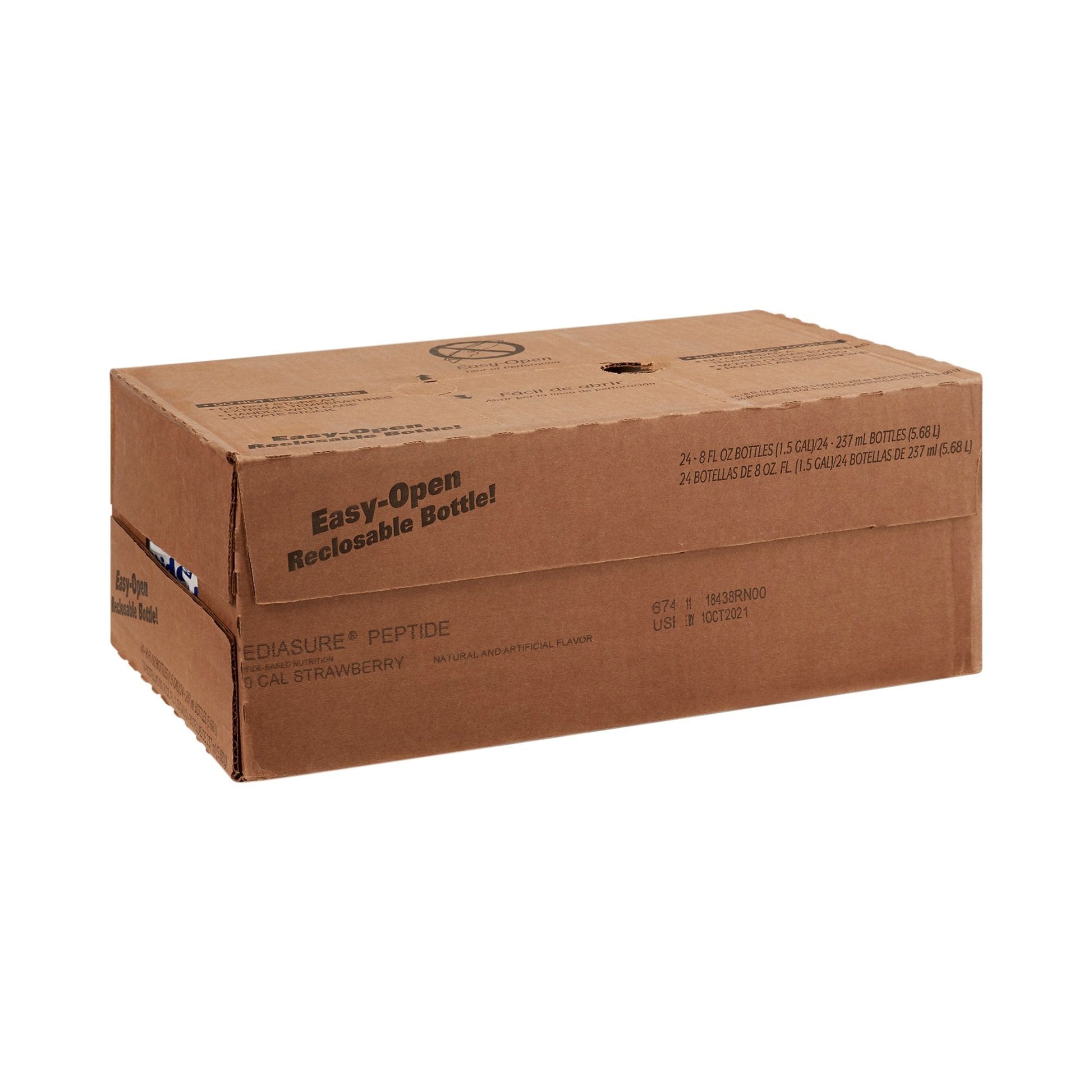 24-pack shipping box for Easy-Open recyclable PediaSure Peptide bottles