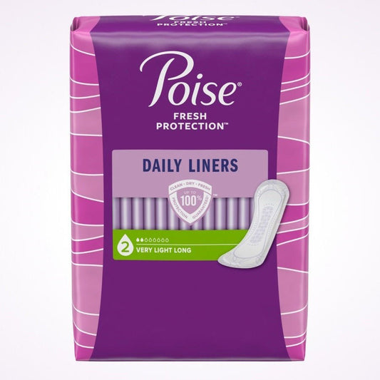 Poise daily incontinence liners, 2-drop very light long absorbency