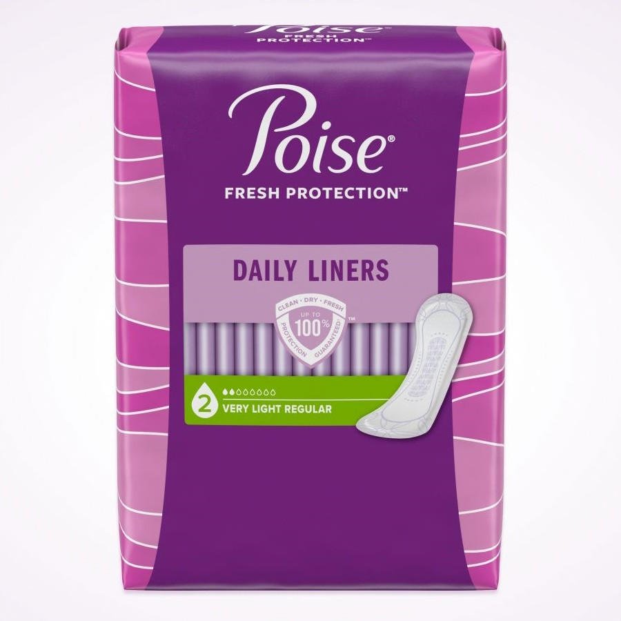 Daily incontinence liners pack, 2-drop very light regular (Poise Fresh Protection)