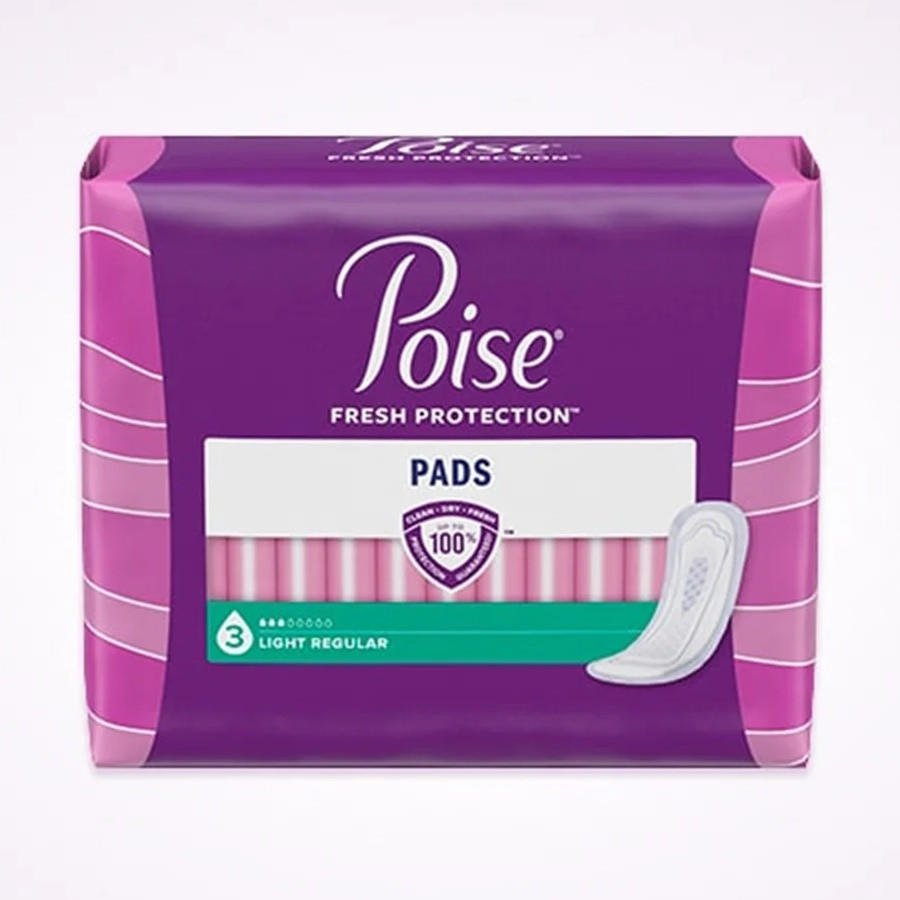 Poise light regular 3-drop incontinence pads, Fresh Protection box