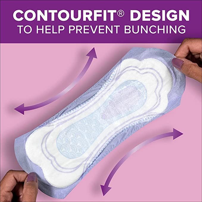 ContourFit regular incontinence pad to help prevent bunching