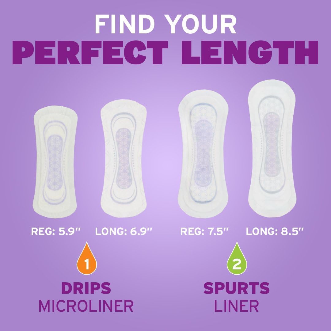 Microliner length options shown: regular and long, drips micro liner