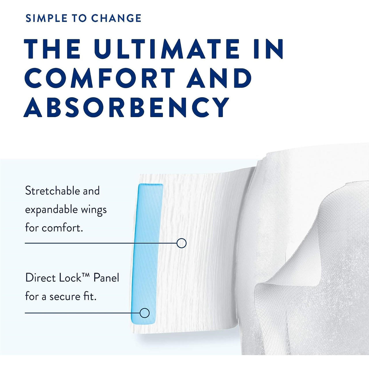 White stretchable wing briefs with Direct Lock panel for secure fit