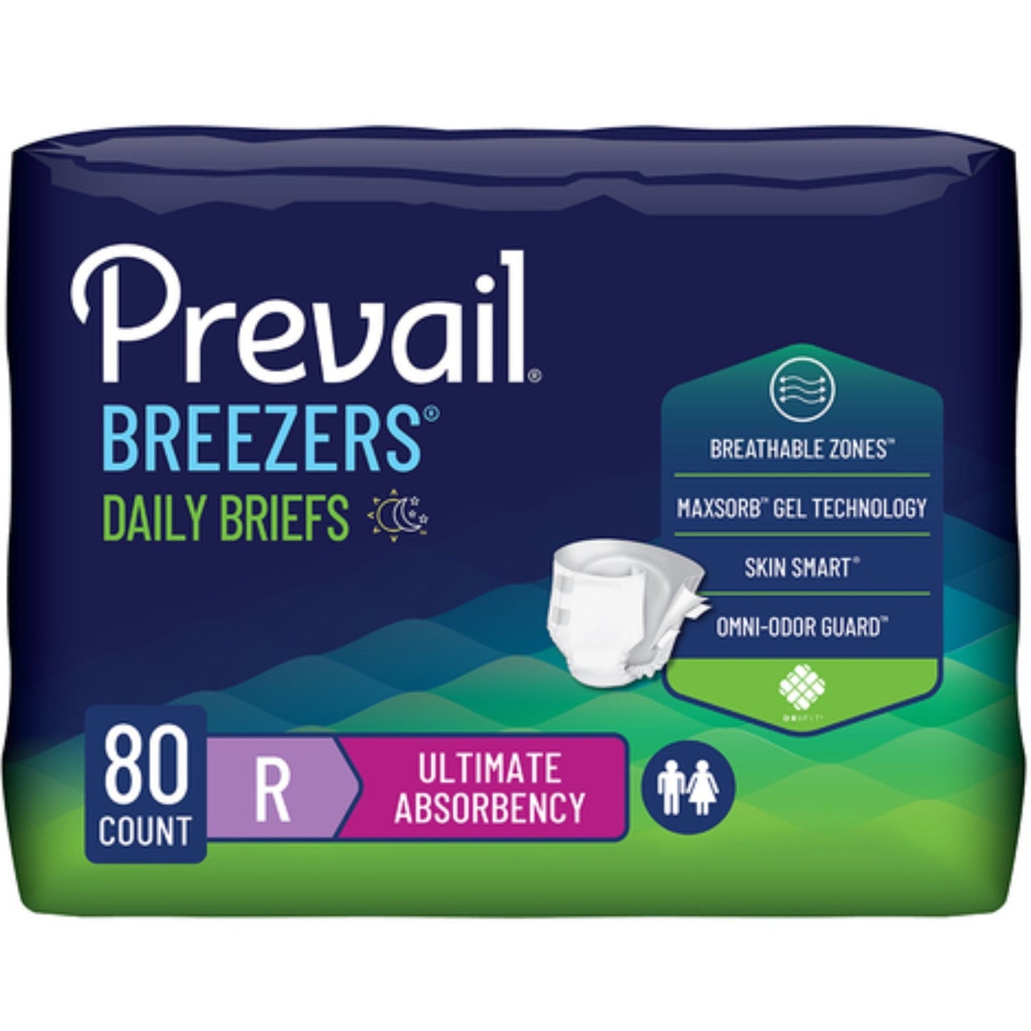 Daily briefs, ultimate absorbency, size R, 80-count package