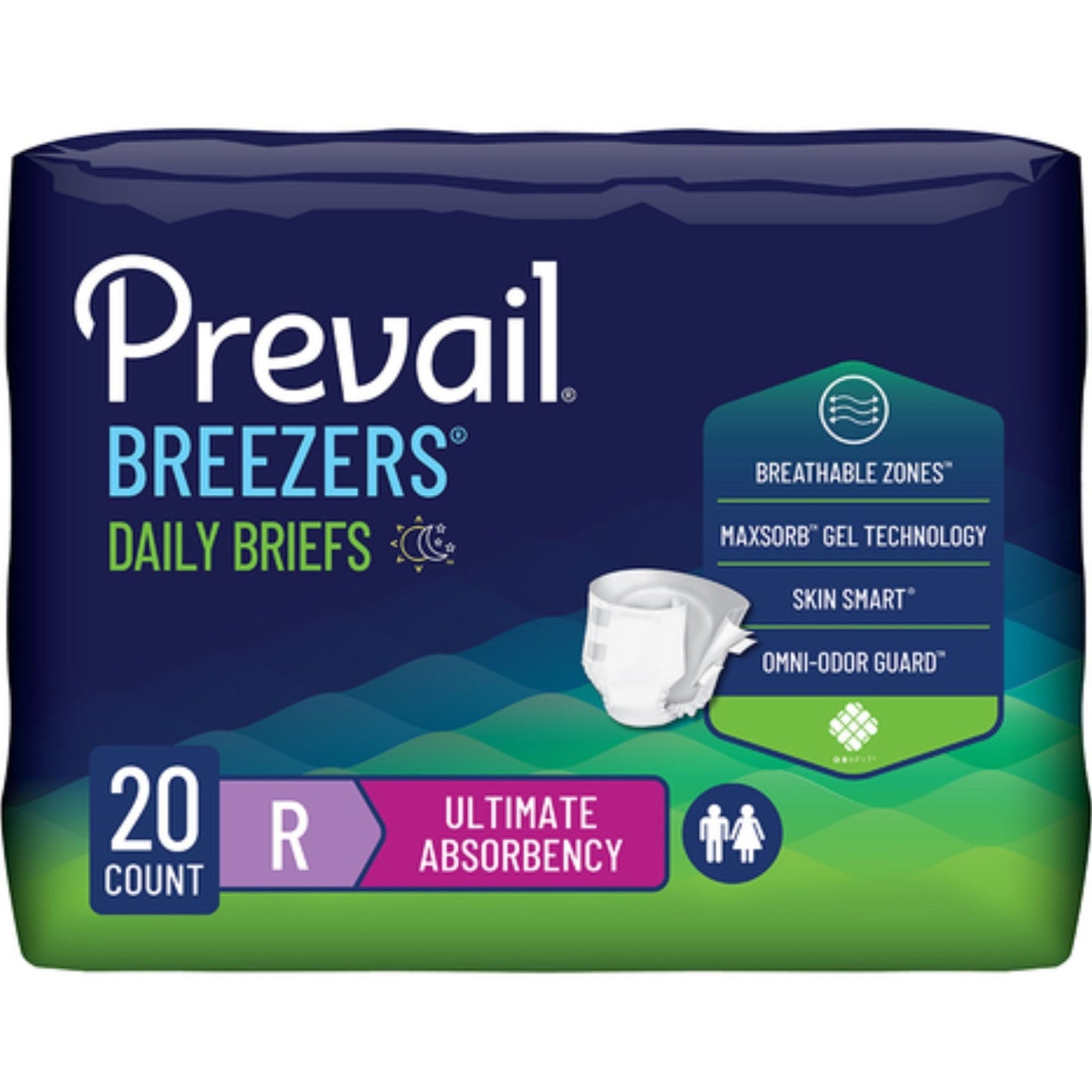 Daily briefs, ultimate absorbency, size R, 20-count package