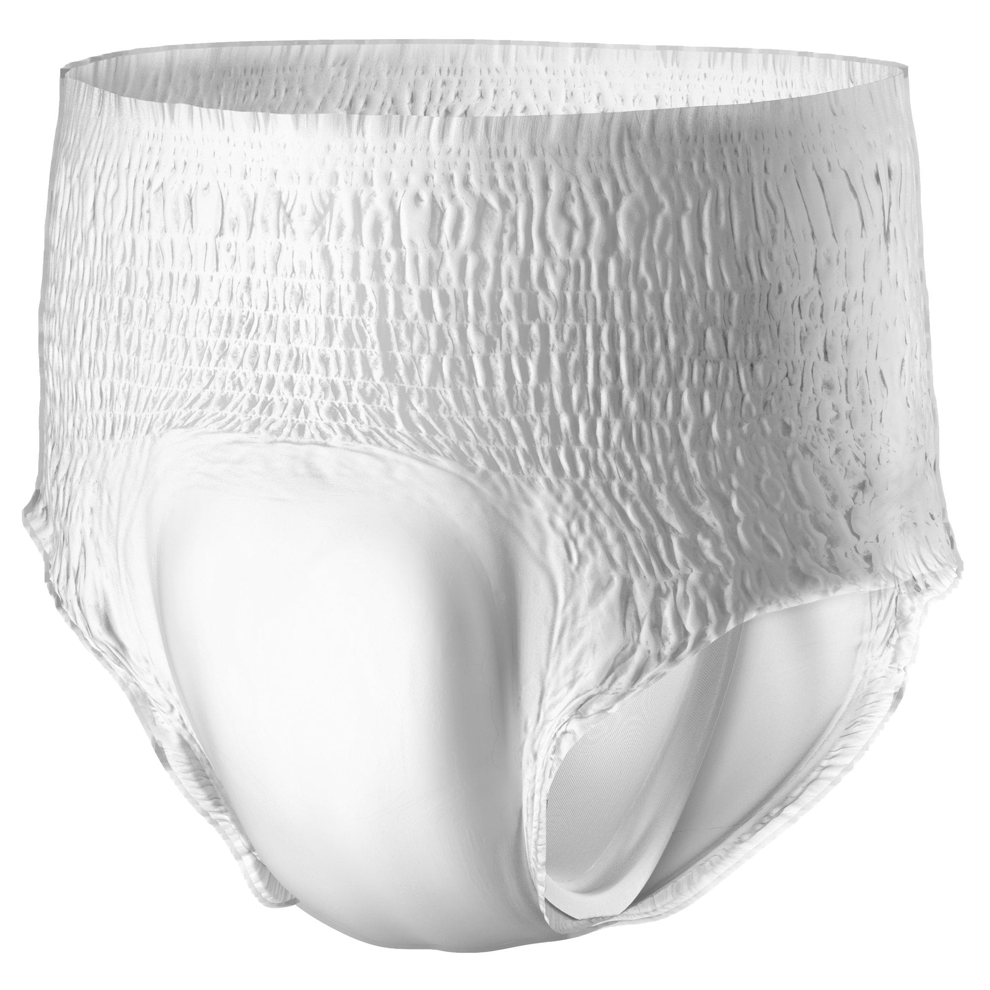 White unisex maximum absorbency briefs underwear, breathable protective layer