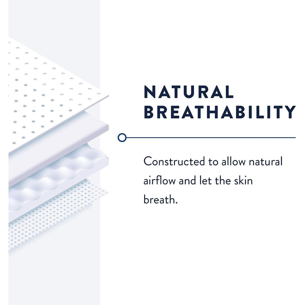 Breathable pant liners with natural airflow design for skin to breathe