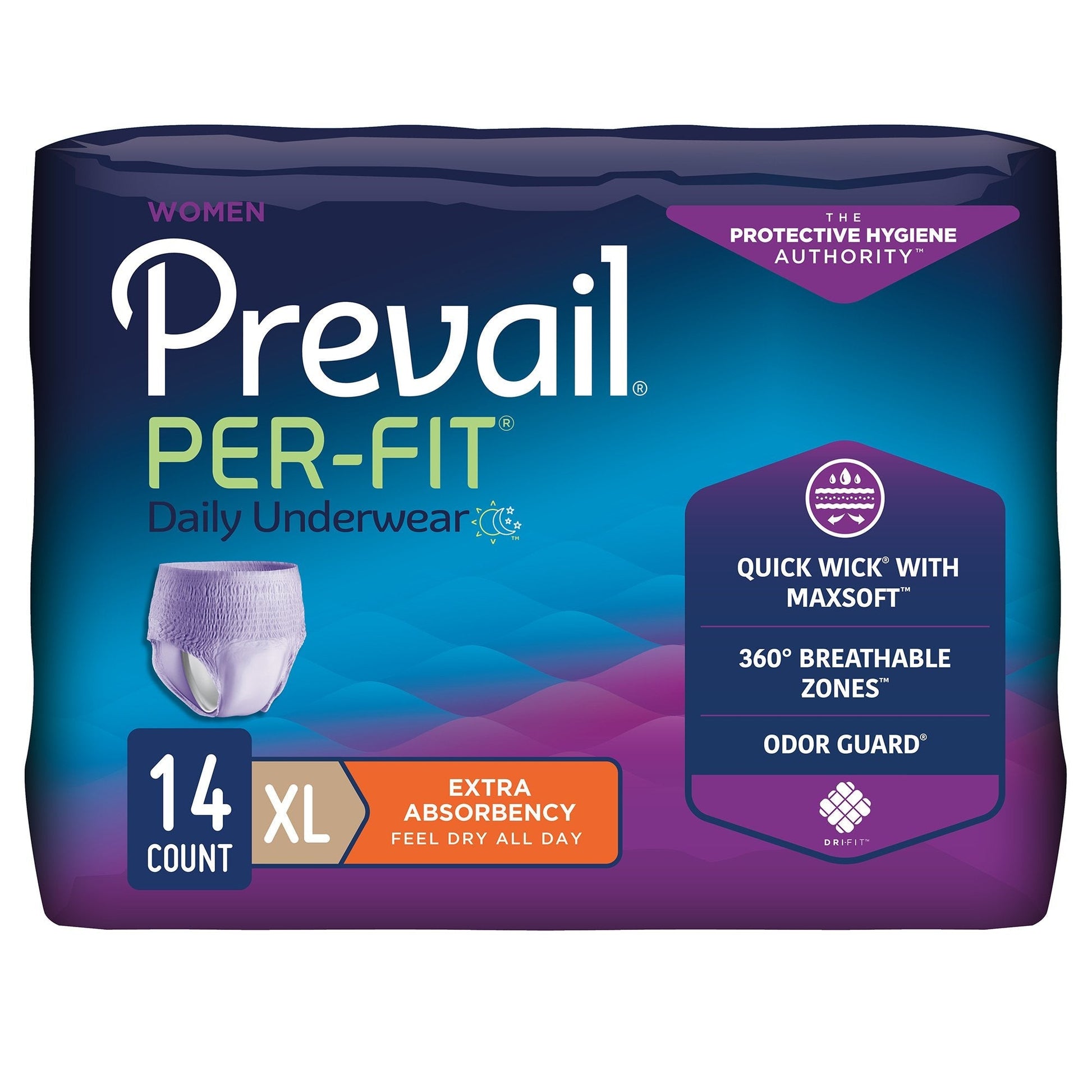 Women’s pull-on daily underwear, XL size, extra absorbency, 14-count pack