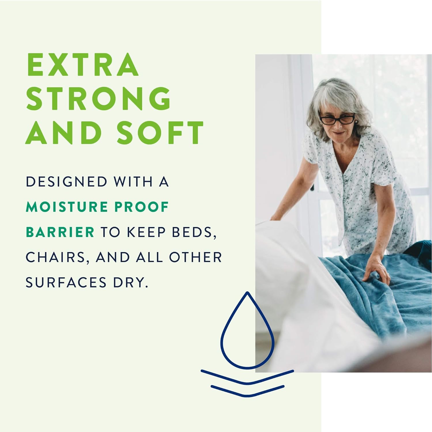 Disposable underpad with soft absorbent top and moisture barrier