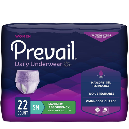 Women’s maximum absorbency daily underwear pack, SM size, 22 count, lilac