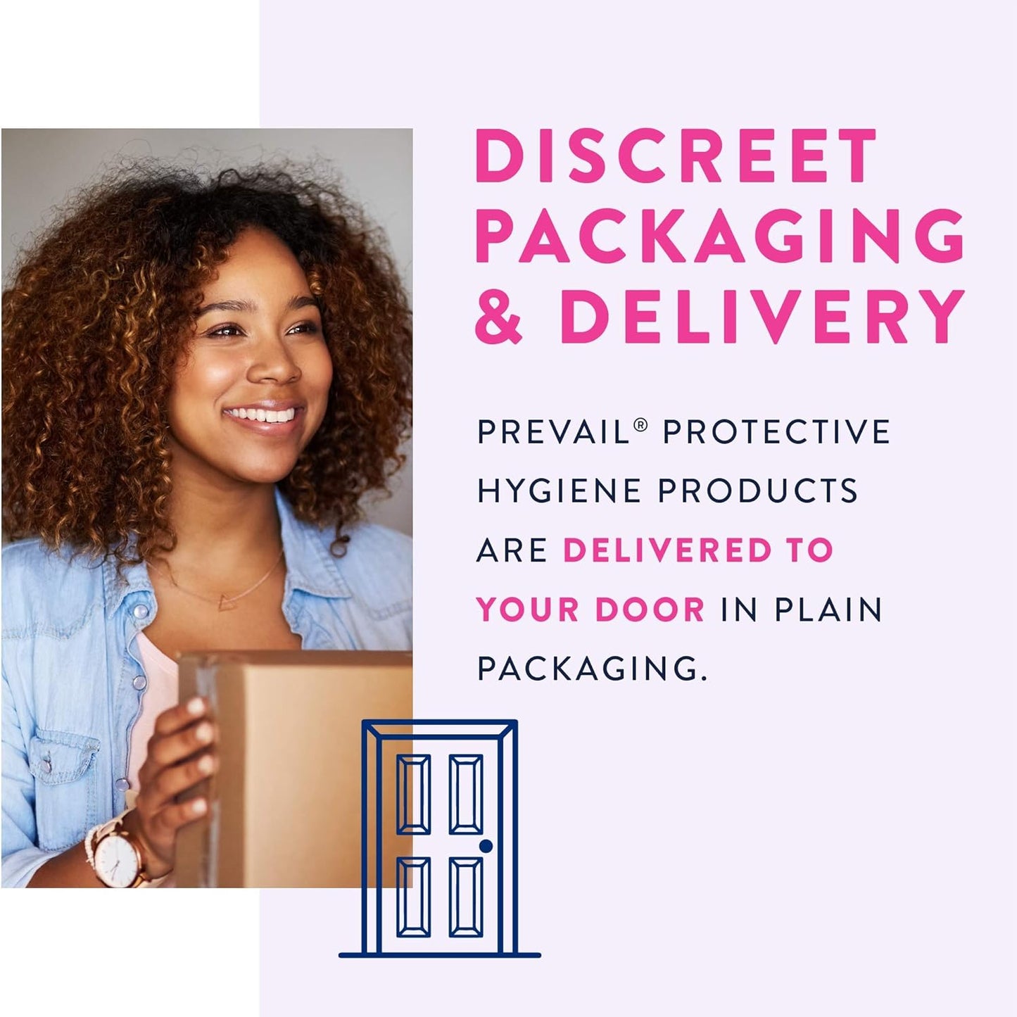 Plain delivery packaging for protective hygiene products, overnight pads