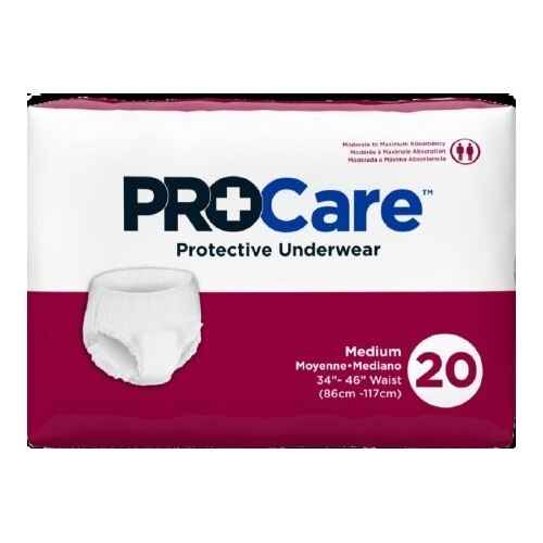 Medium absorbent underwear, protective underwear, pack of 20