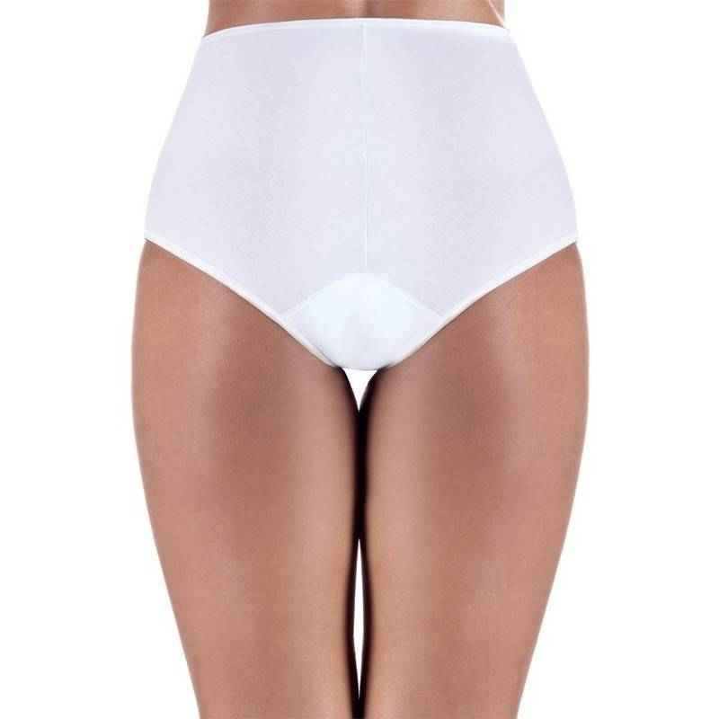 Women’s white incontinence maxi panty, smooth high-rise brief back view