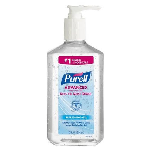 Purell Advanced ethyl alcohol hand sanitizer gel, 12 oz pump bottle