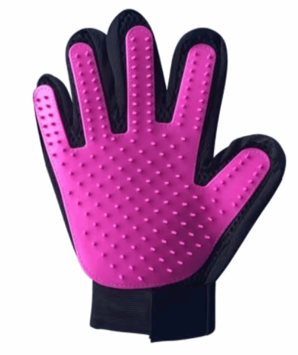 Pet grooming glove pink