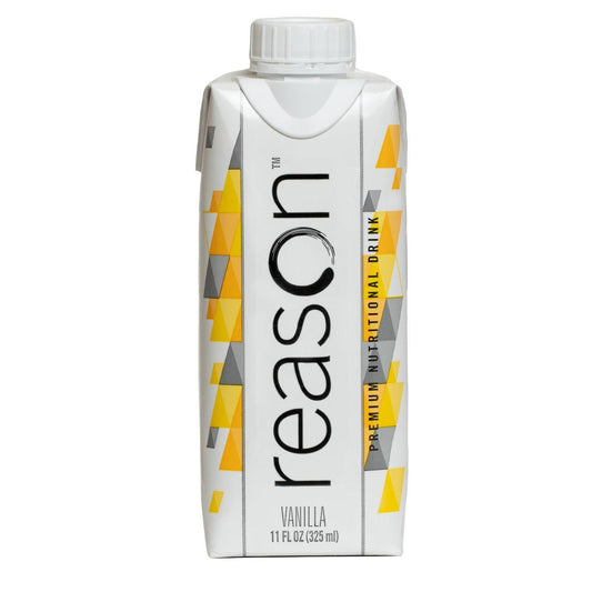 High-calorie nutrition beverage carton, vanilla flavor, 11 fl oz (325 ml).