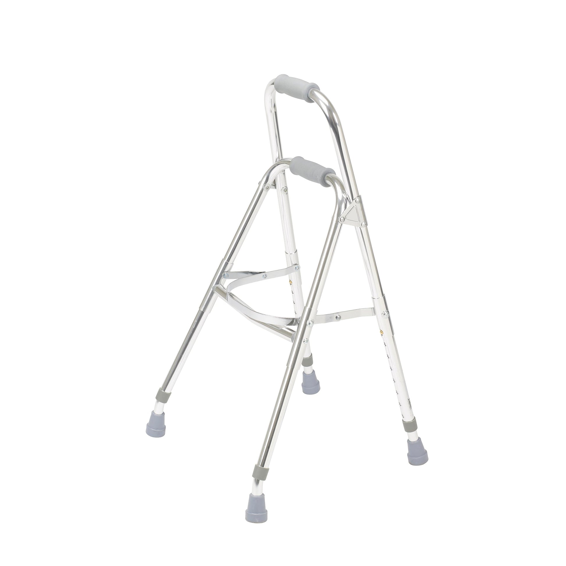 Side style hemi one arm walker with padded hand grips and four legs