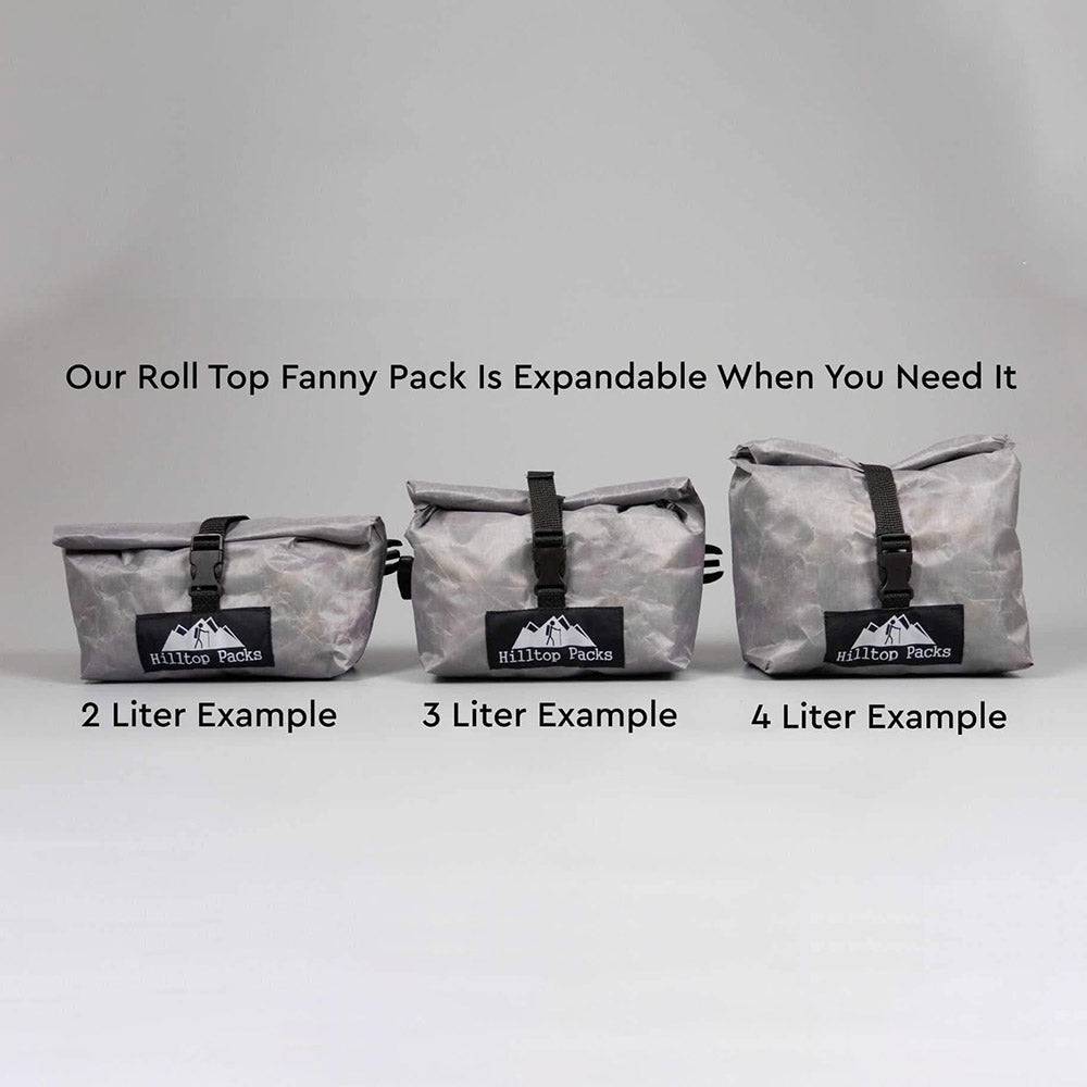 Roll Top Fanny Pack  (Black Ultralight DYNEEMA)