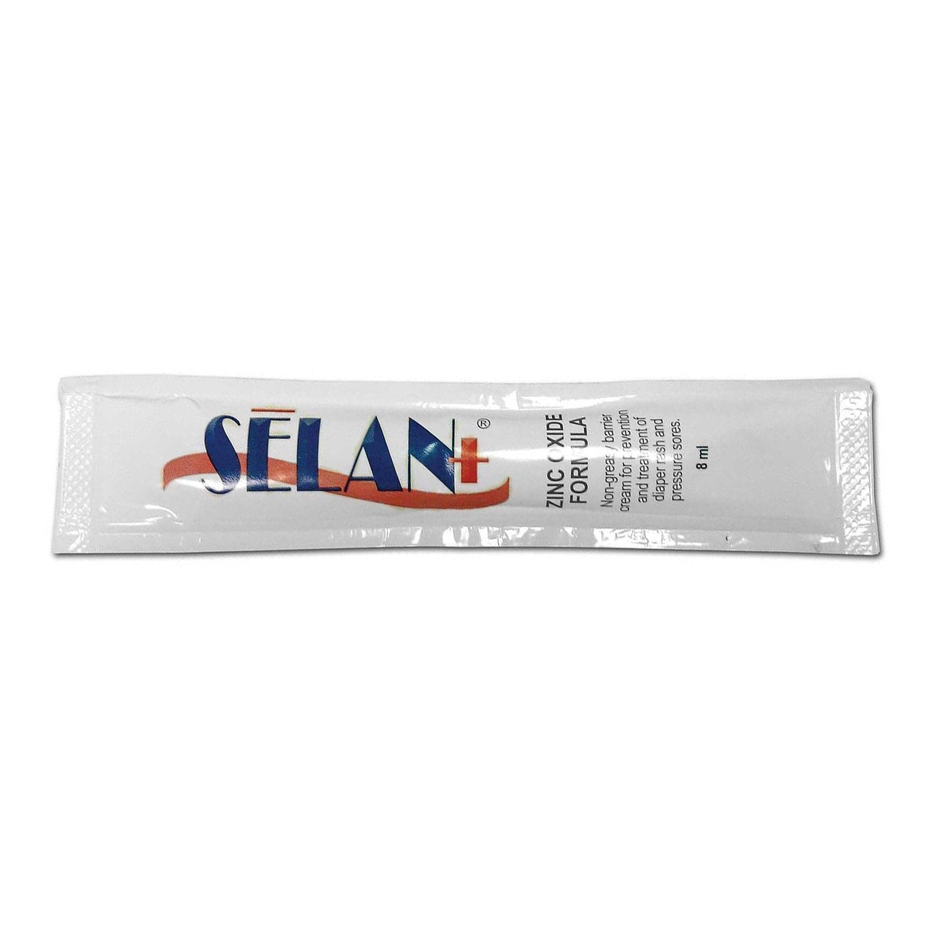 Selan+ zinc oxide barrier lotion single-use packet, foil sealed, scented