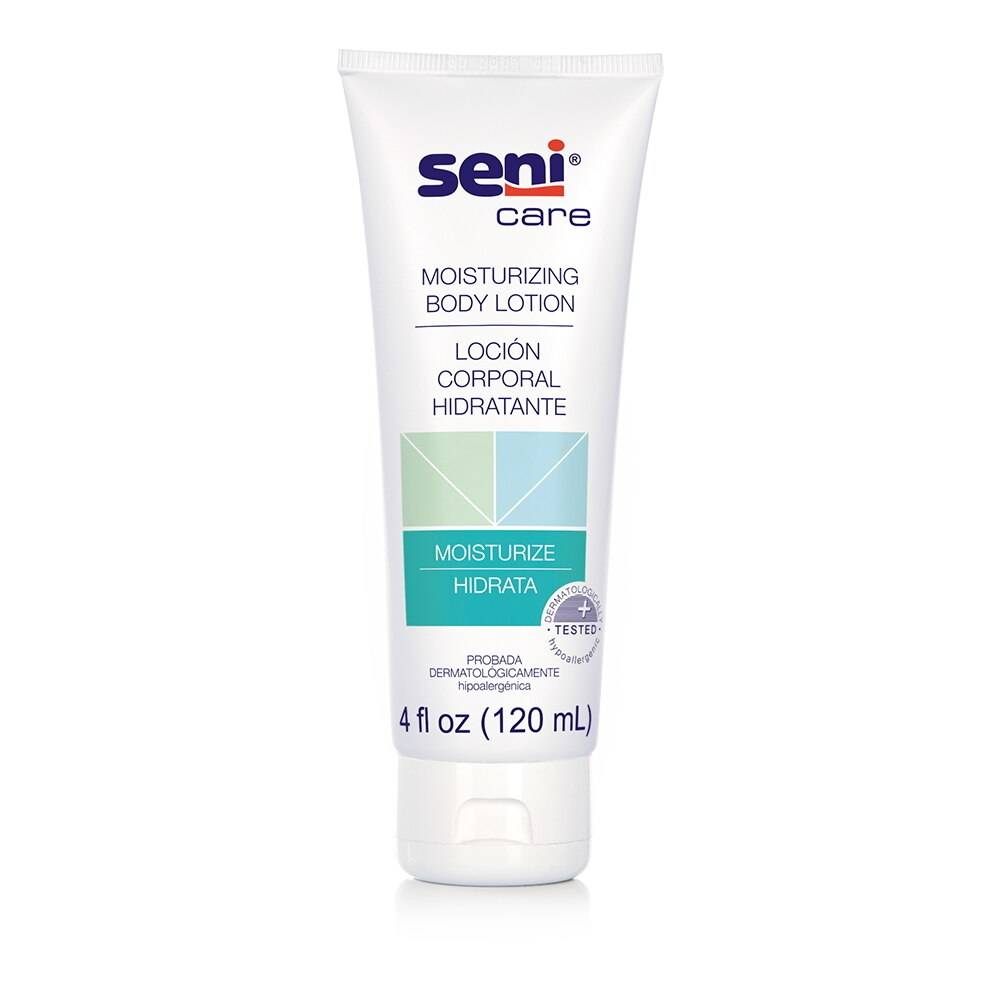 Seni Care moisturizing body lotion tube, 4 fl oz (120 mL)