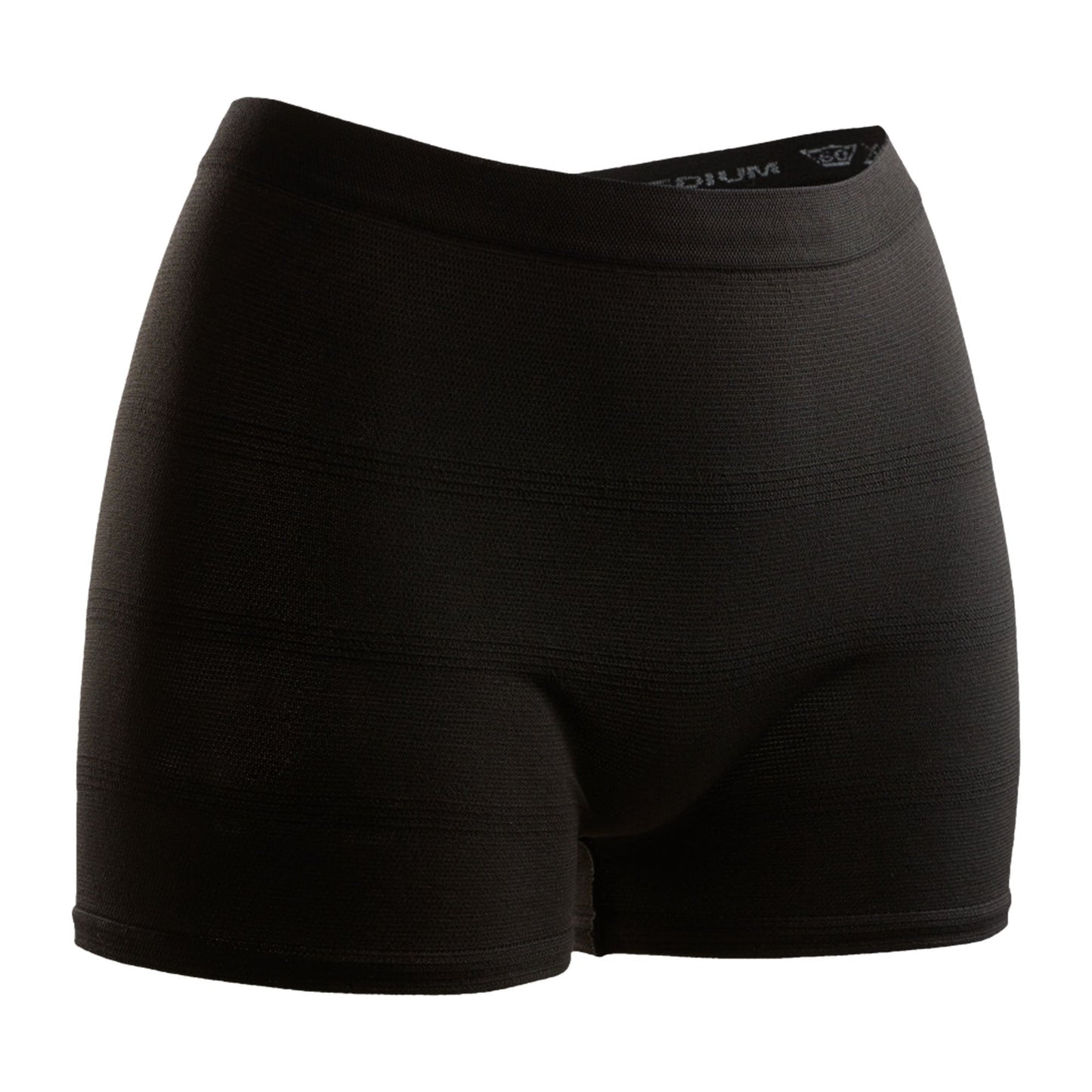 Black knit supporting pants for incontinence, stretch brief style