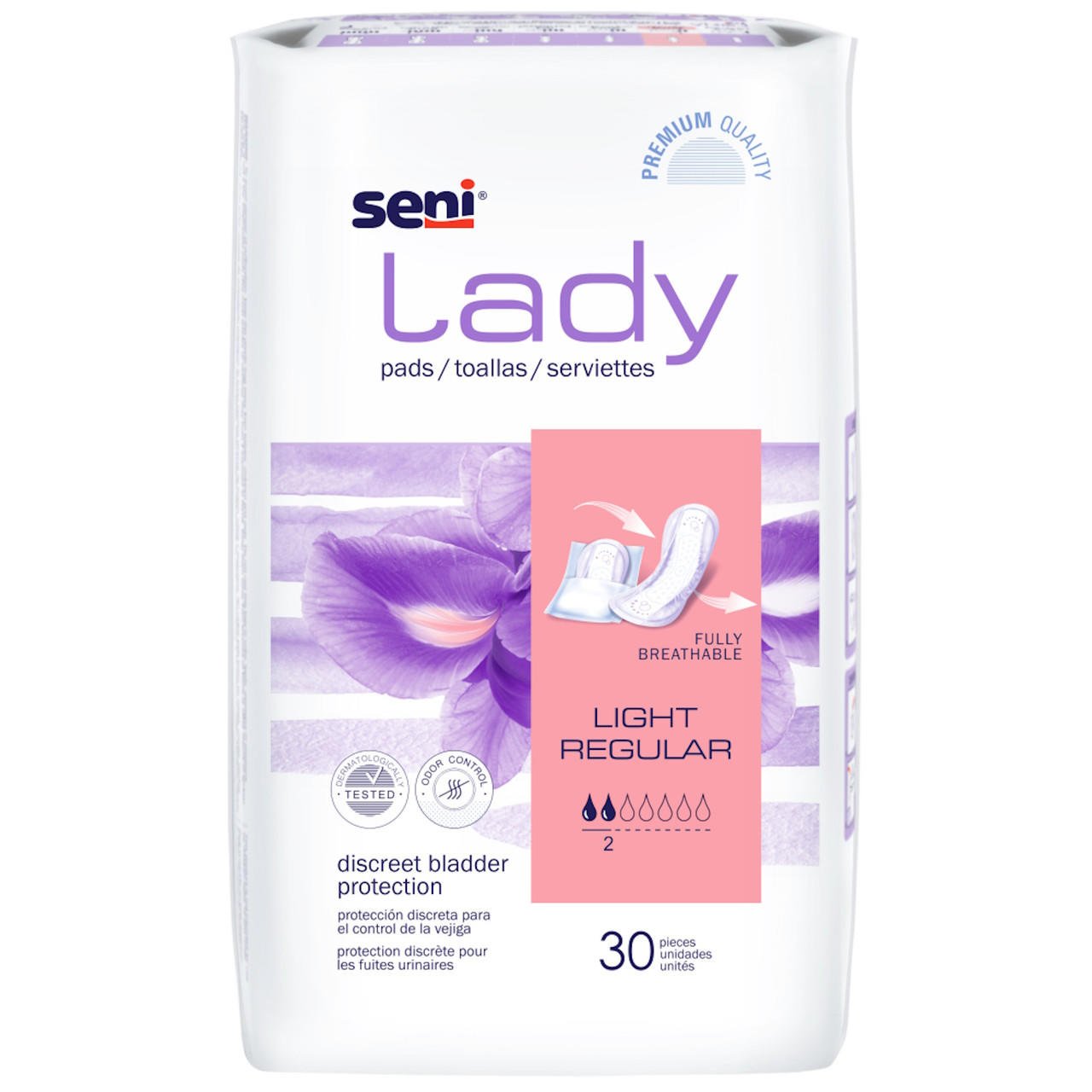 Seni Lady Light Regular pads, 30 pieces, breathable protection