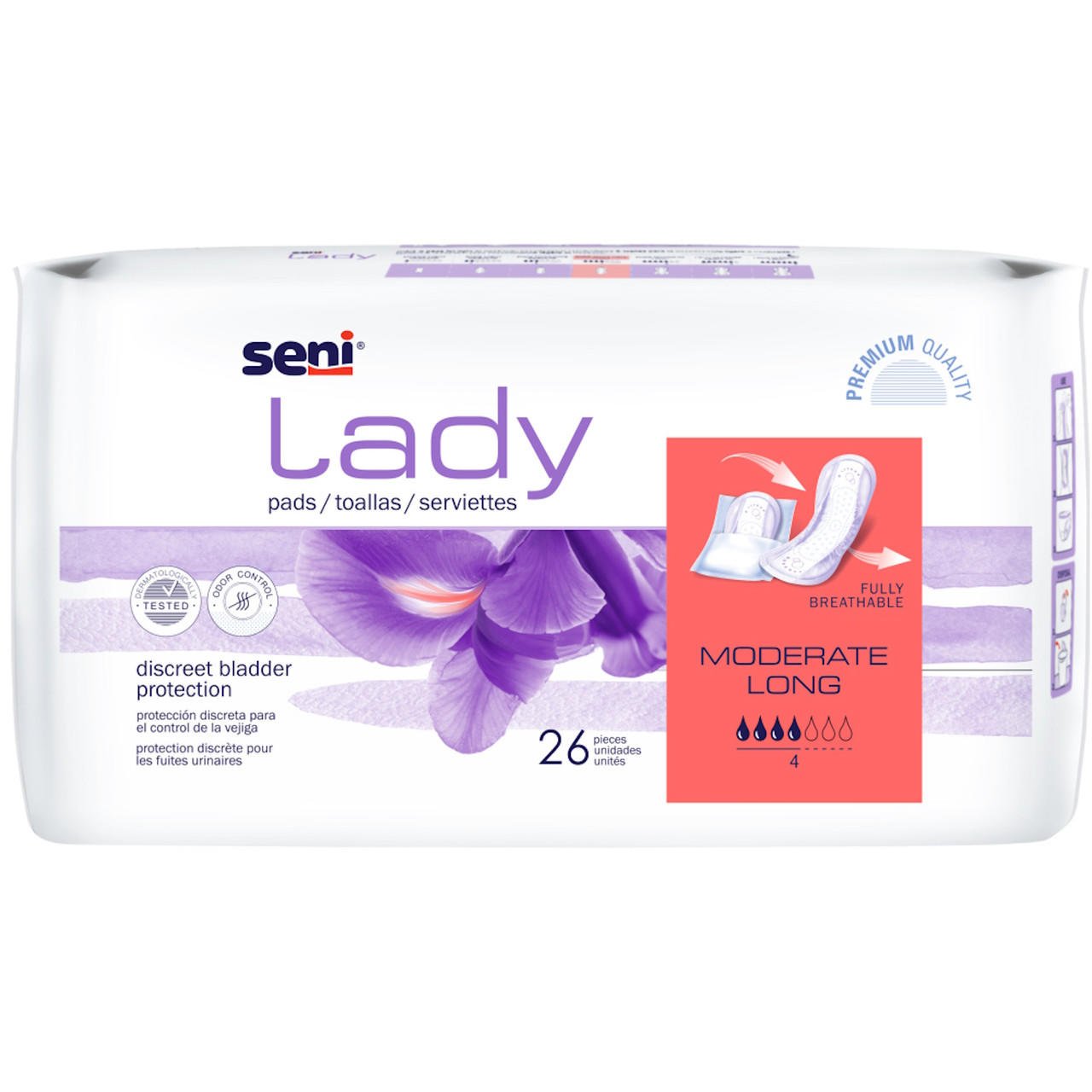 Seni Lady moderate long pads, 26-count pack