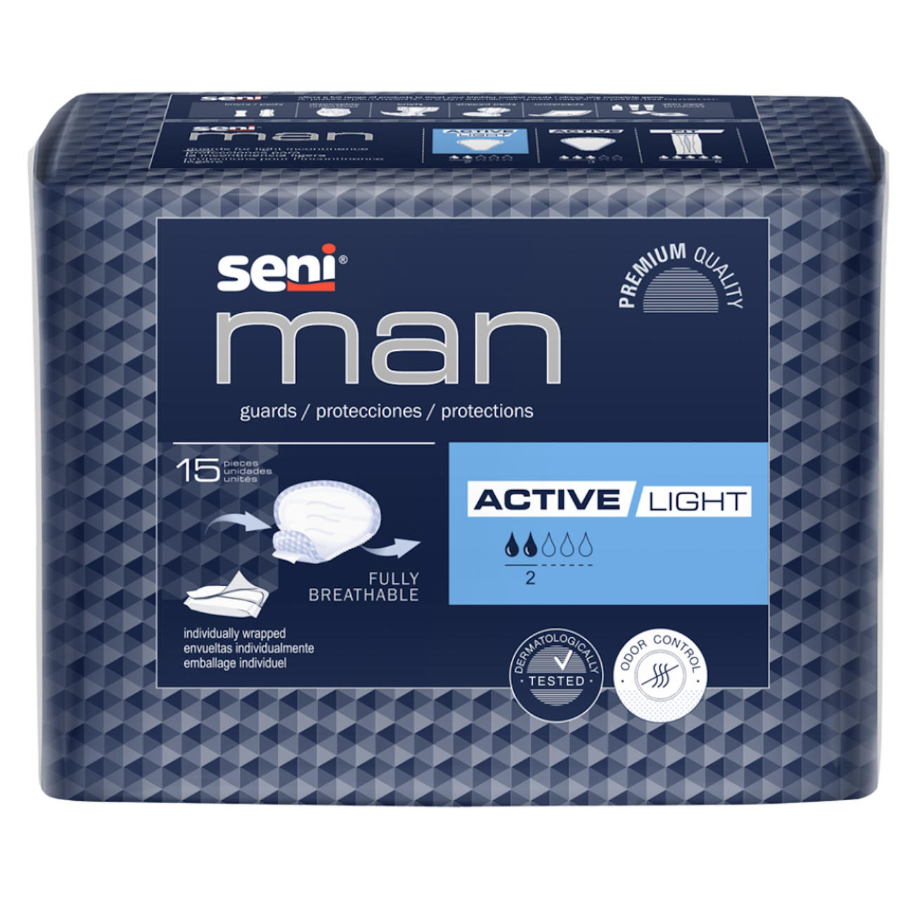 Seni Man Active Light guards, 15-count package