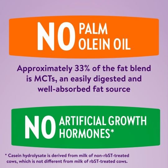 Nutrition claims panel: no palm olein oil and no artificial growth hormones