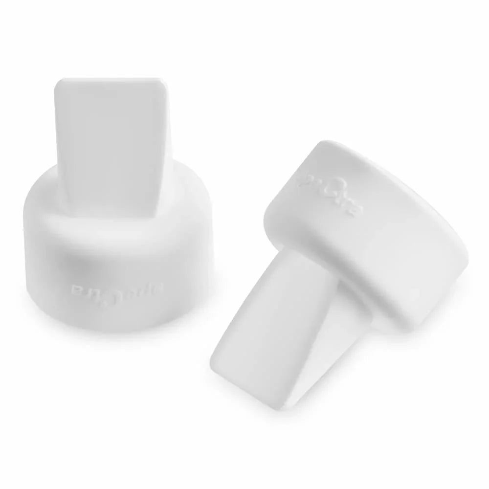 Spectra duckbill valve set, white two-piece valves with snap-on ends