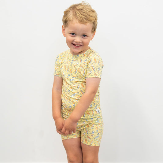 Surfboard Waves Summer Pajama Set