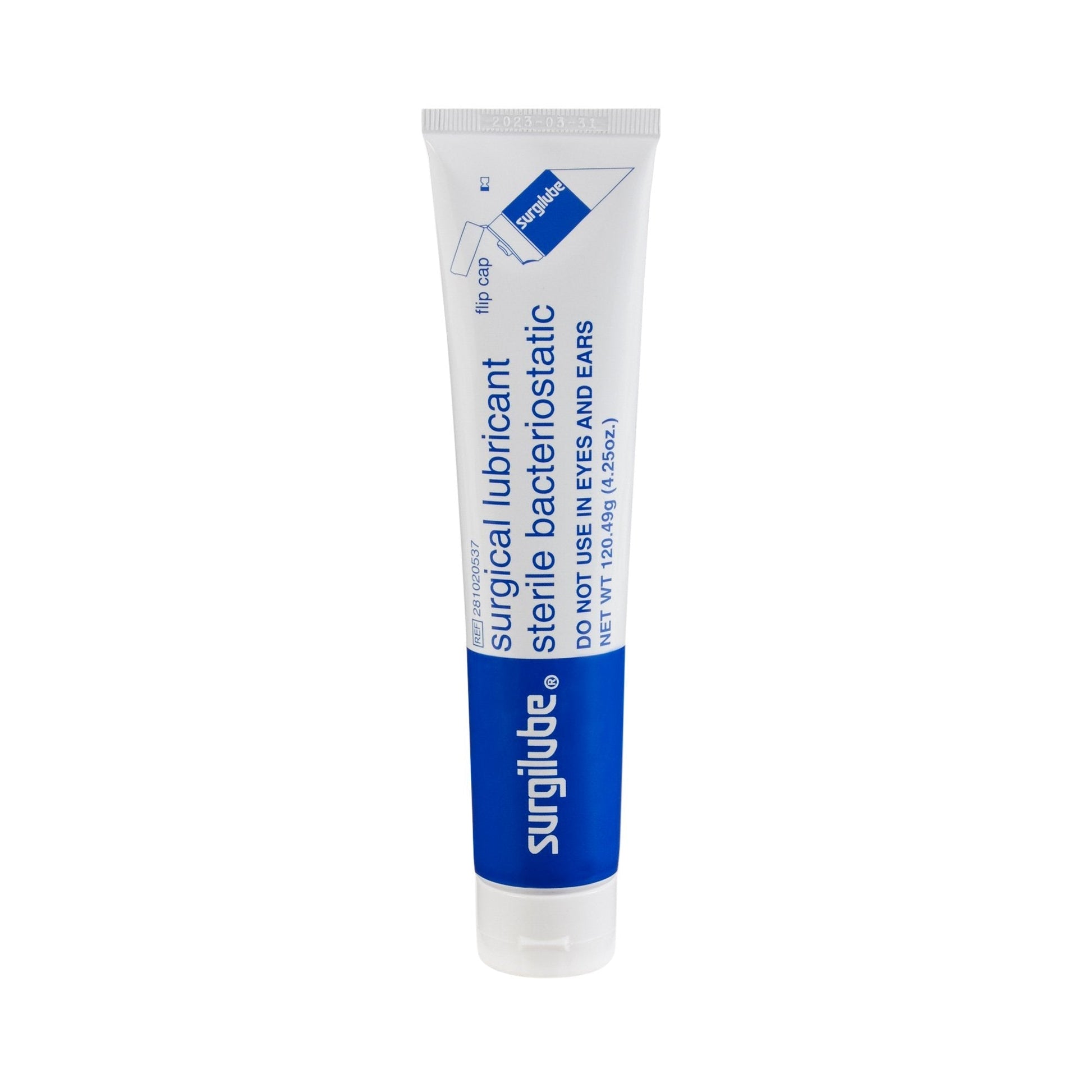Surgilube sterile lubricating jelly tube, flip cap, 4.25 oz