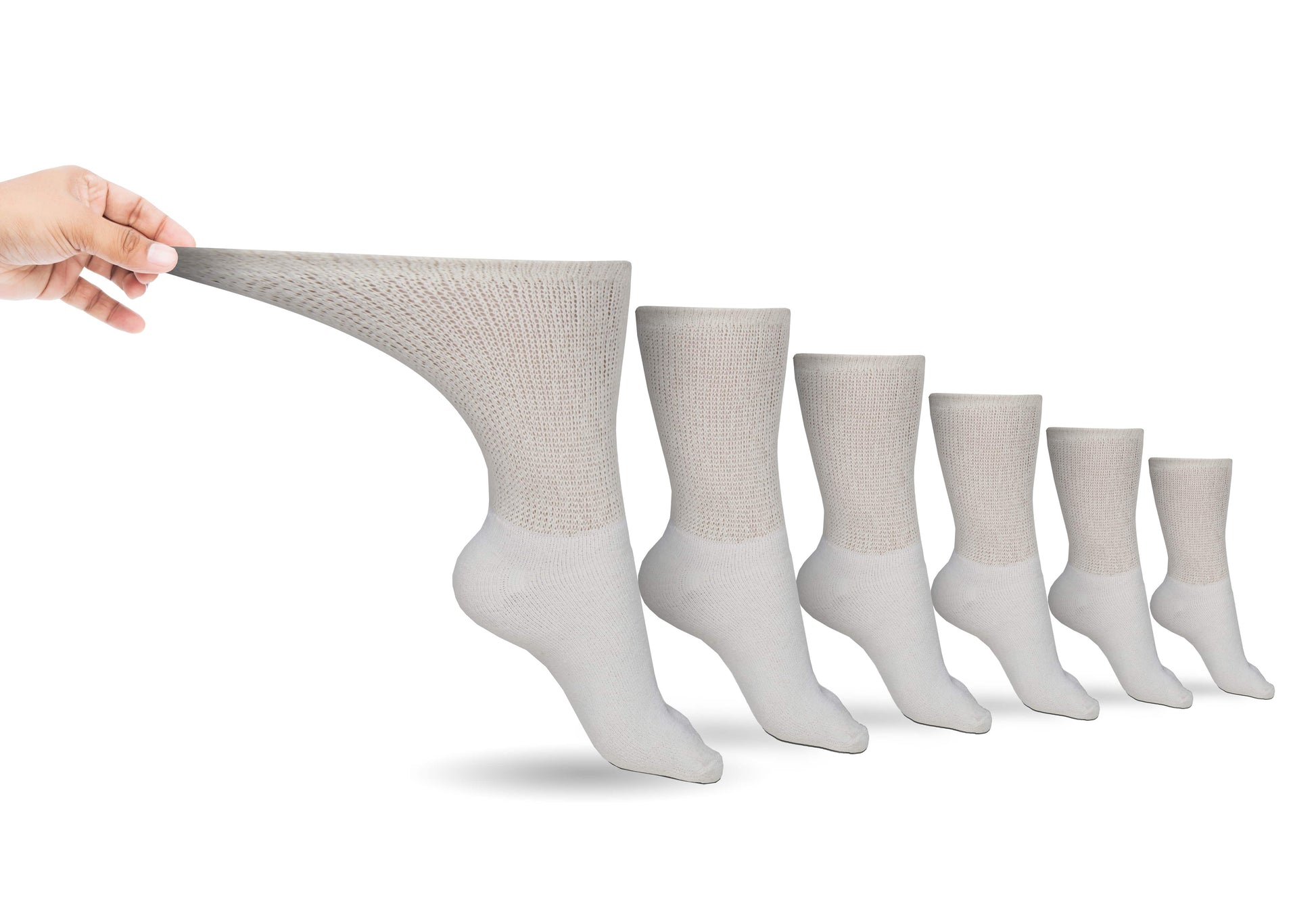 Men's Cotton Diabetic Crew Socks (6 Pair) DSC