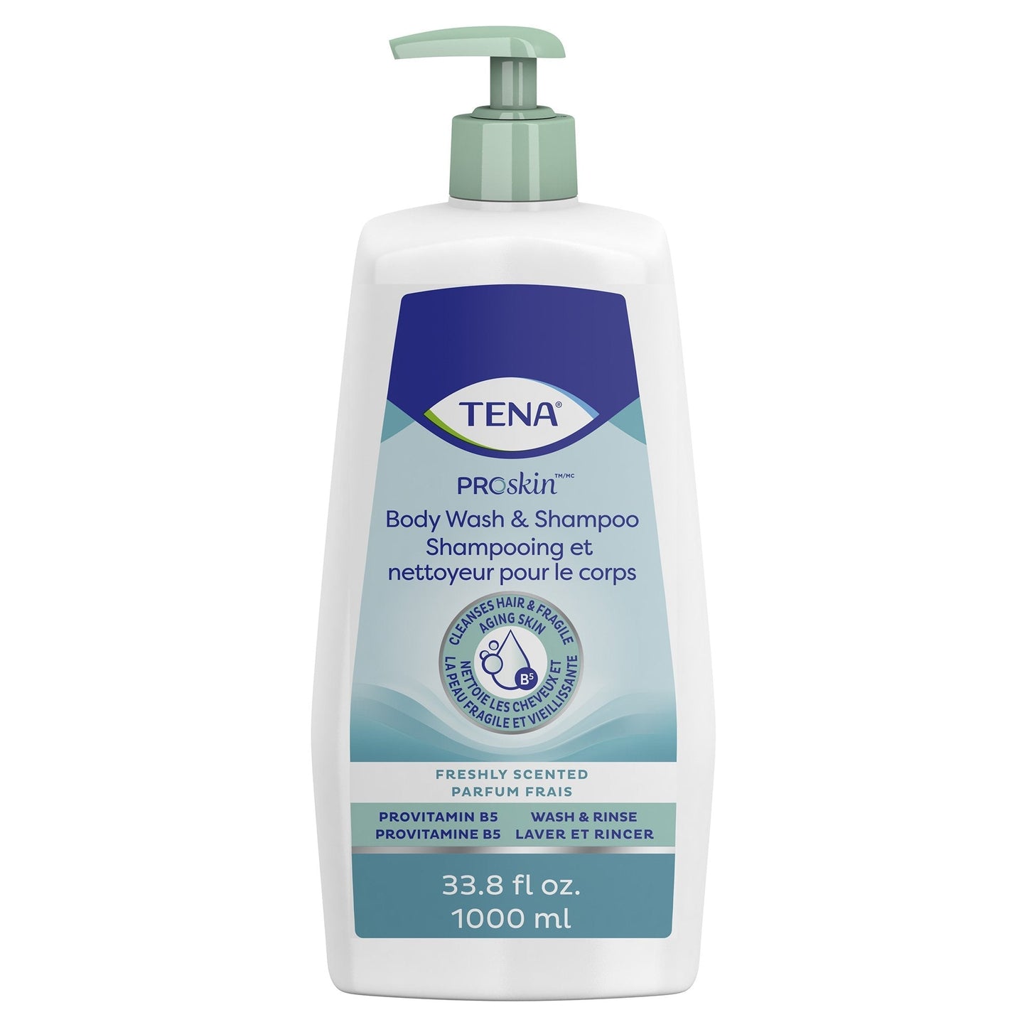 ProSkin body wash & shampoo, freshly scented, 33.8 fl oz pump bottle