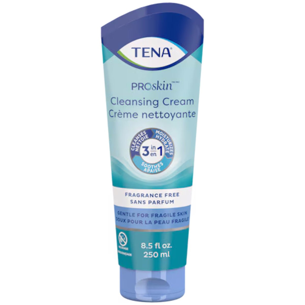 TENA ProSkin cleansing cream tube, fragrance free, 8.5 fl oz (250 ml)