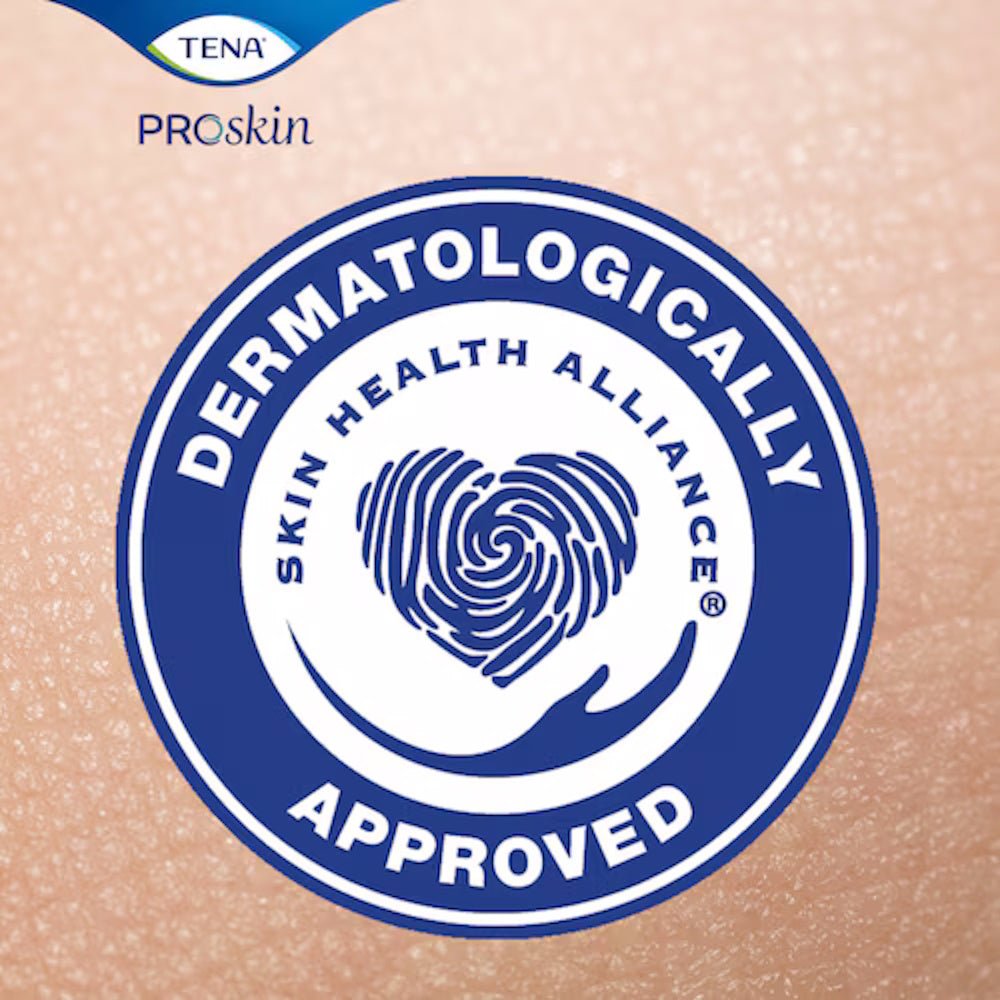 Dermatologically approved skin health seal for TENA ProSkin cleansing cream
