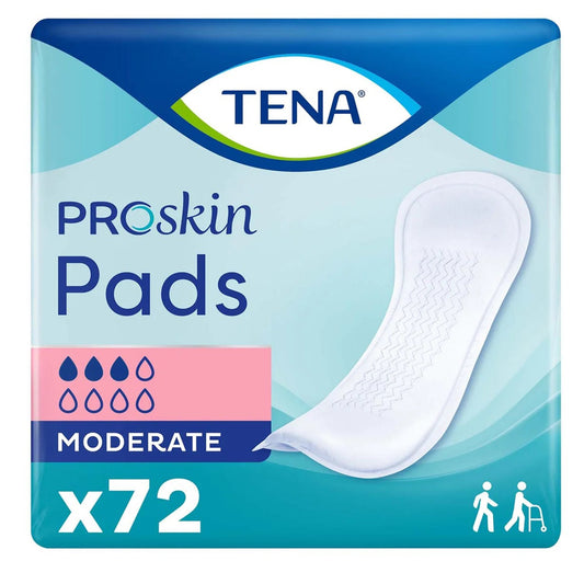 TENA Proskin Moderate incontinence pads, 11" size, 72 count (box)