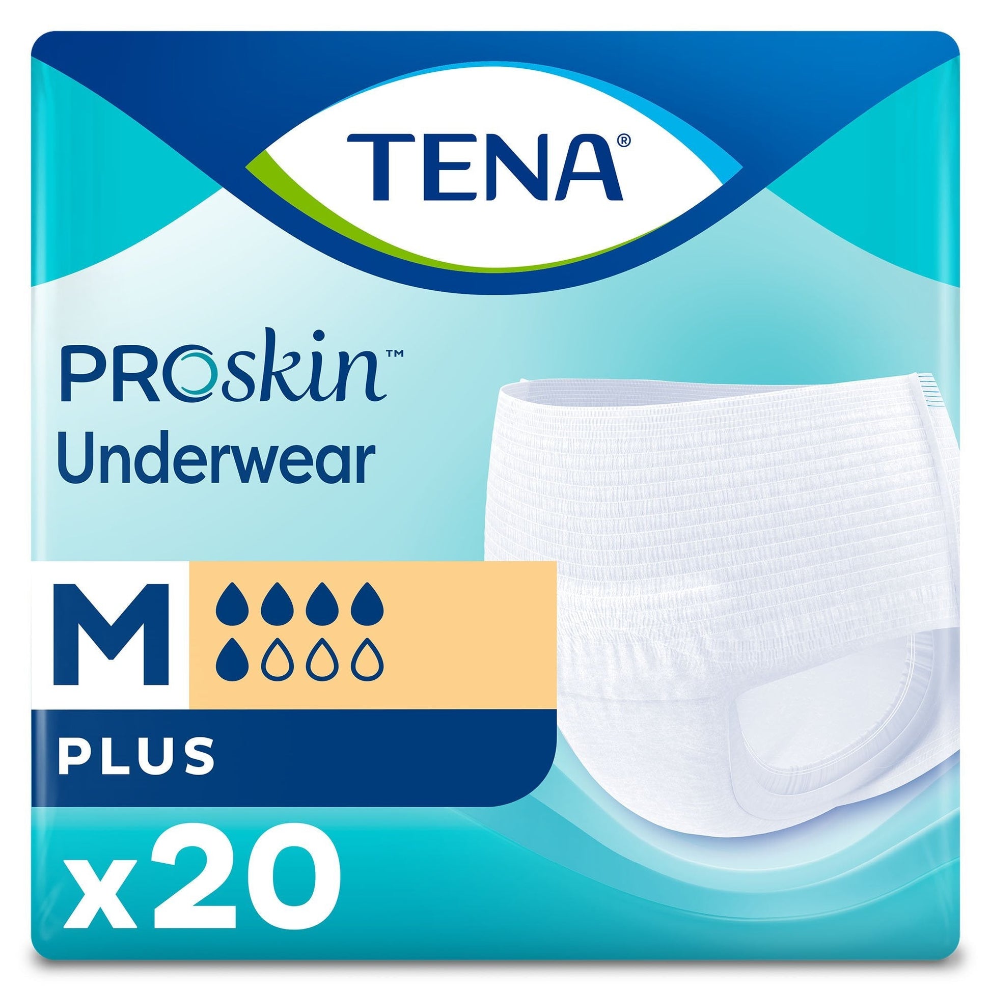 TENA ProSkin Plus protective underwear size M, PLUS, pack of 20, white