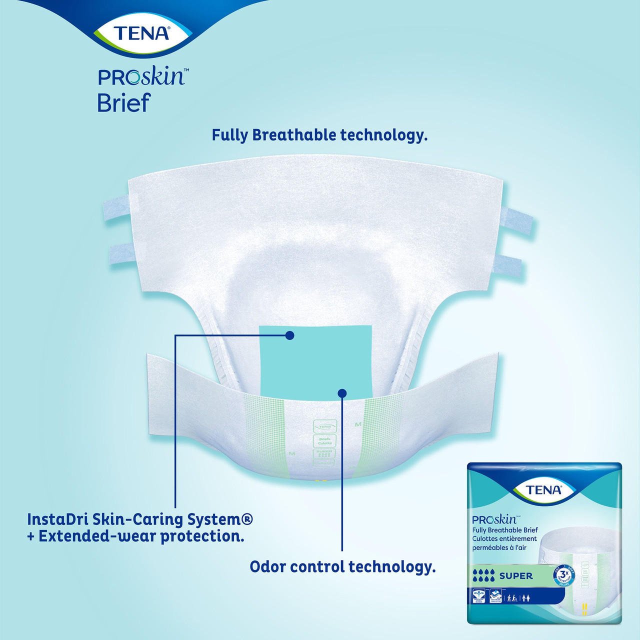 Adult disposable brief cutaway with breathable outer and inner absorption section
