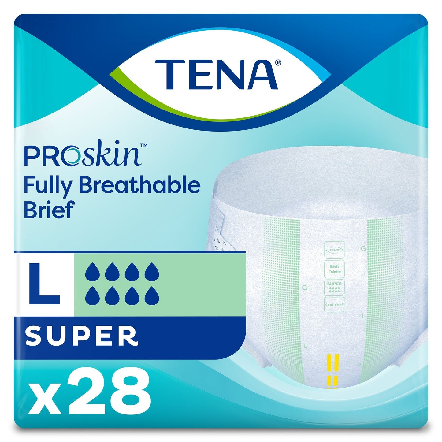 ProSkin Super adult briefs package, L size, 28-count pack
