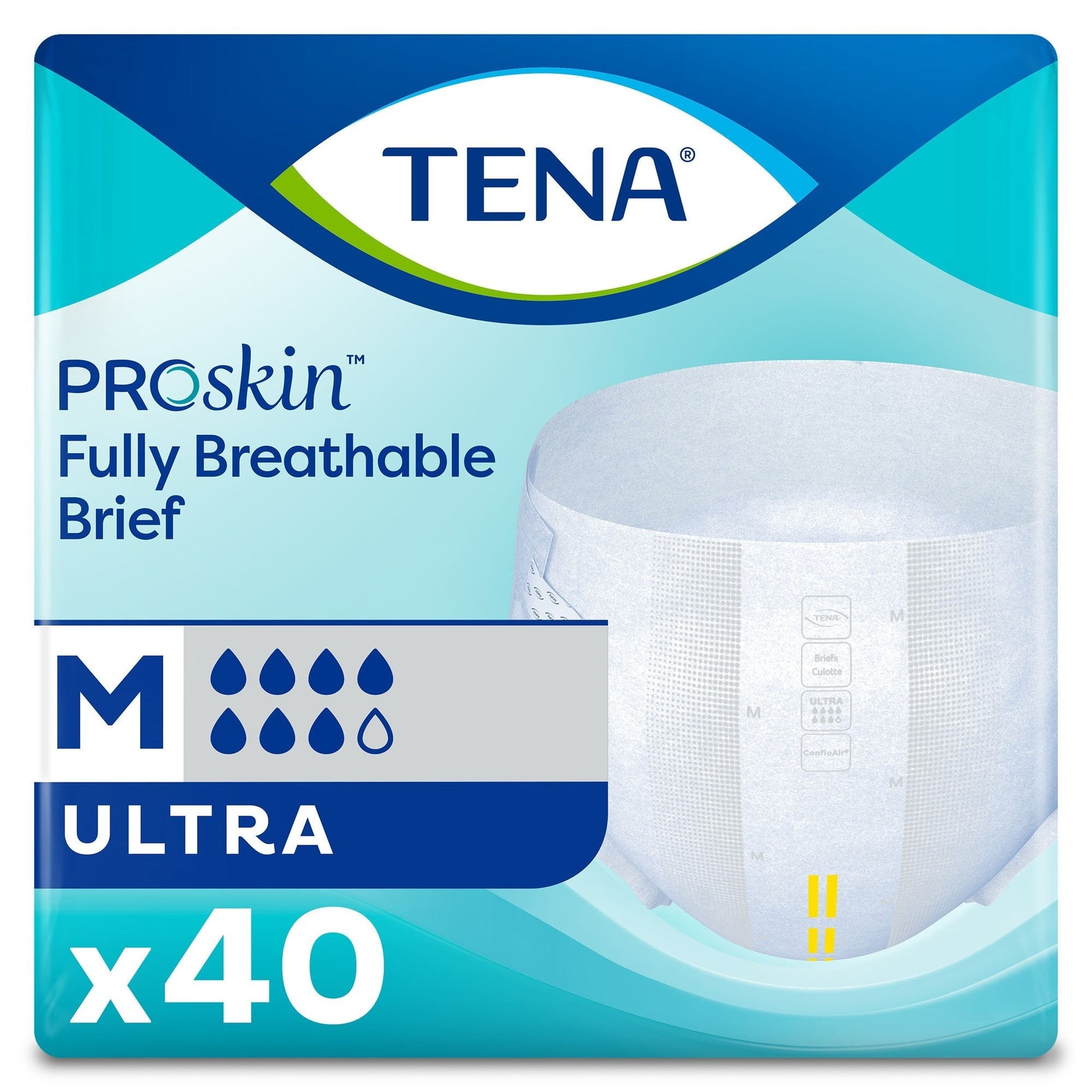Size M ultra incontinence brief pack of 40, breathable ProSkin