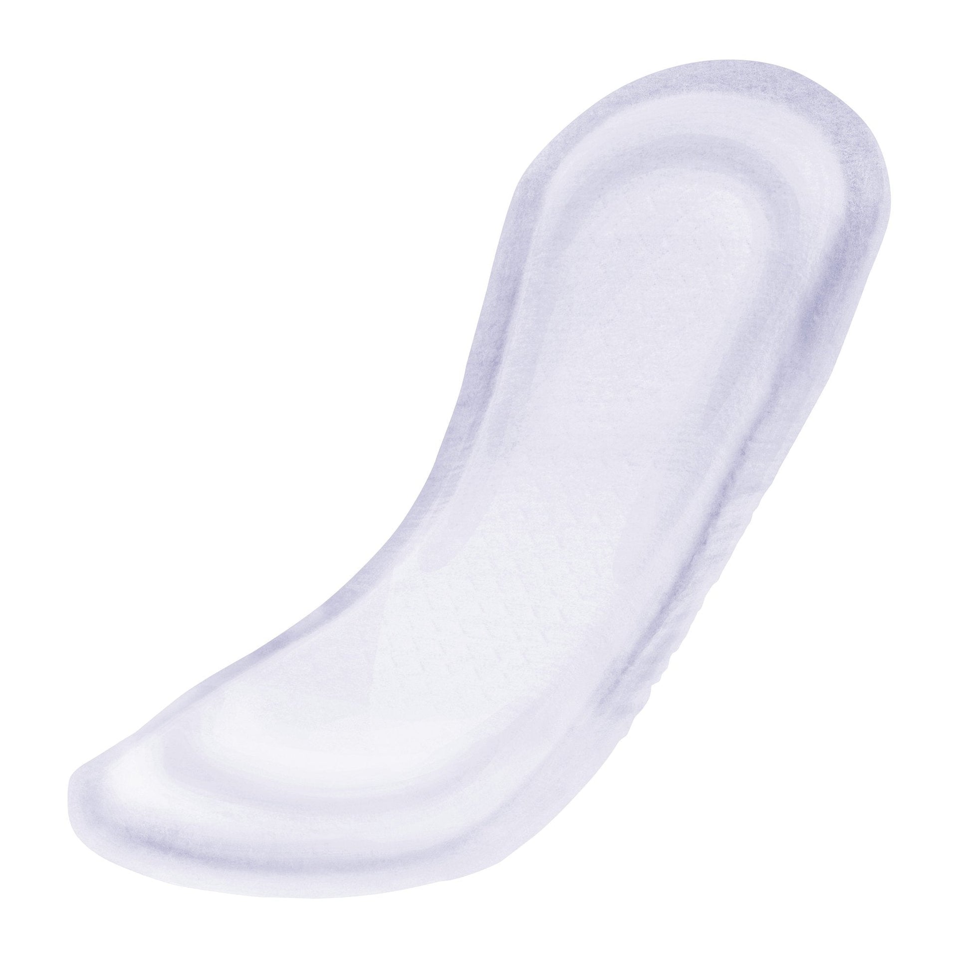 Single TENA Sensitive Care Ultimate incontinence pad, curved shape, white