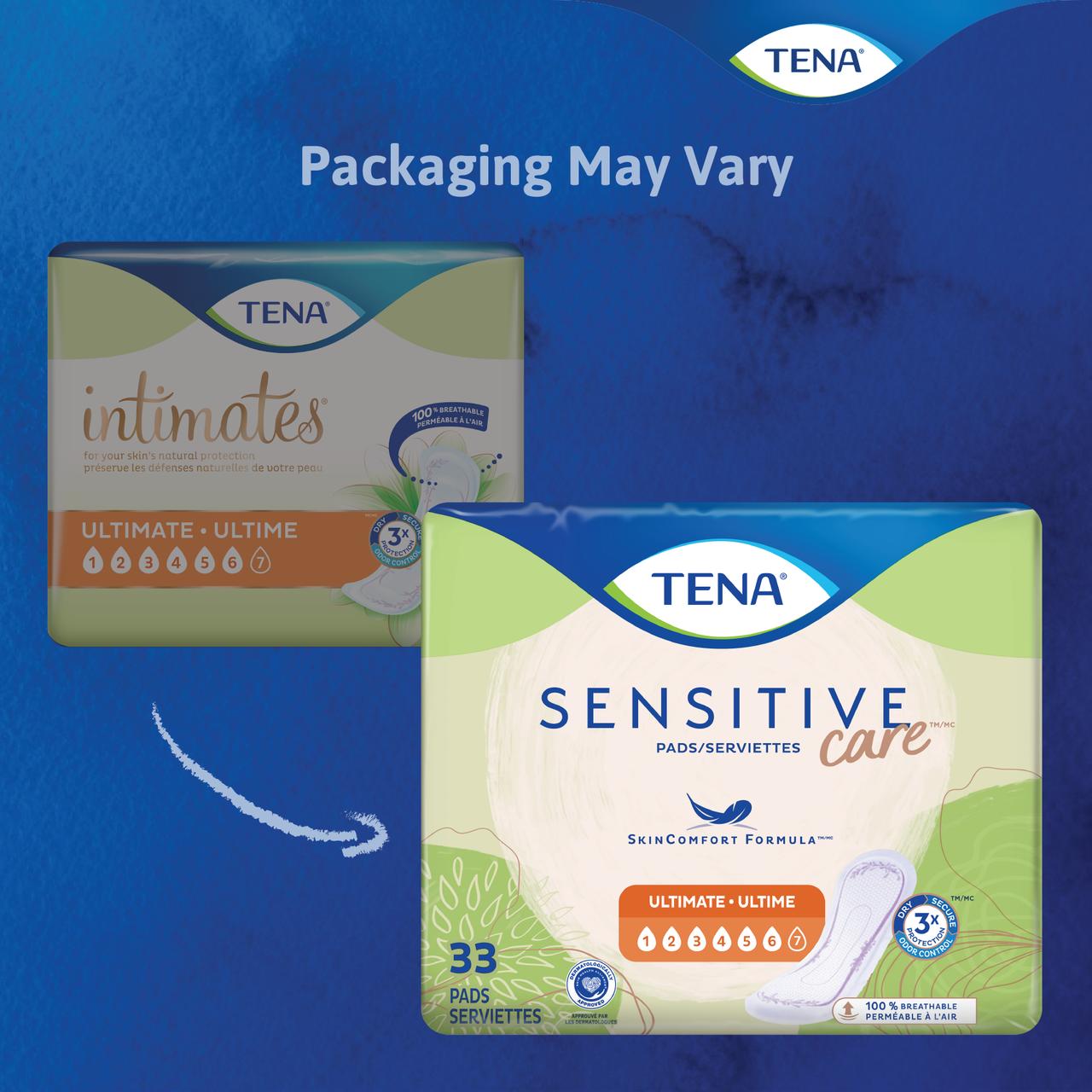 TENA Sensitive Care Ultimate Regular pads, pack of 33 (packaging may vary)