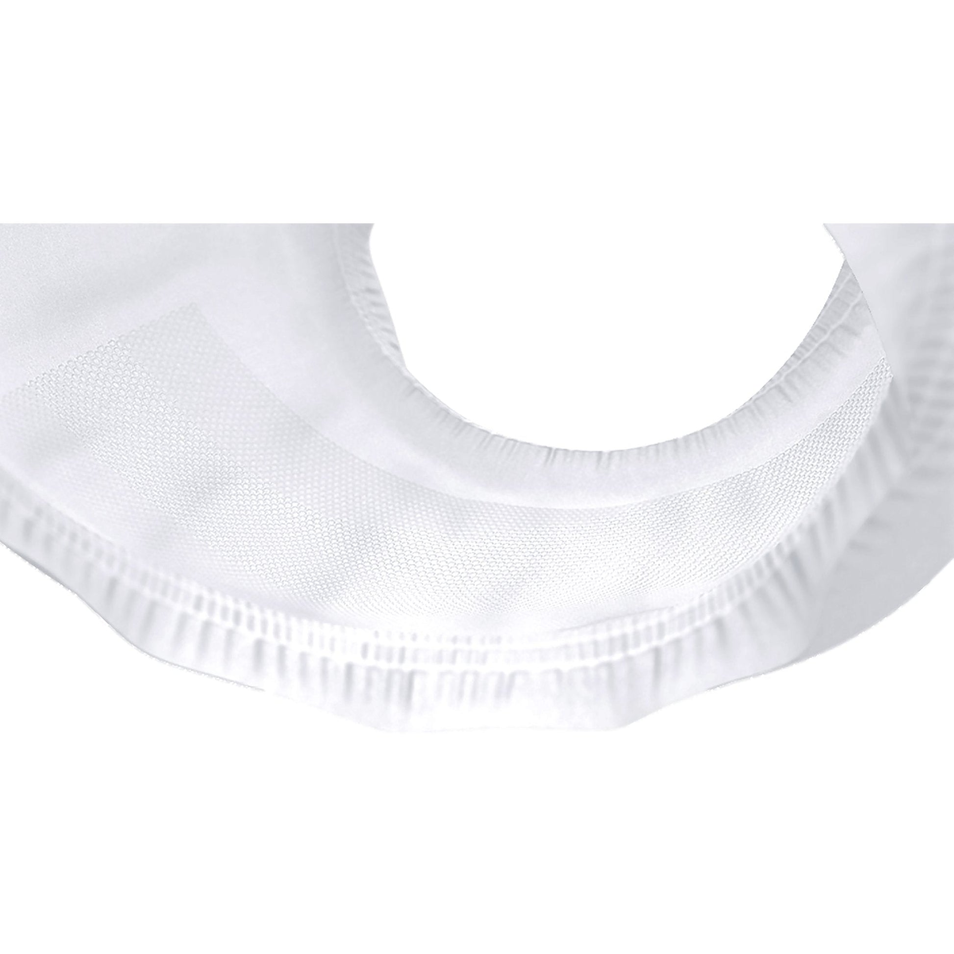 Stretch Plus incontinence briefs waistband view, soft elastic edges, white fabric