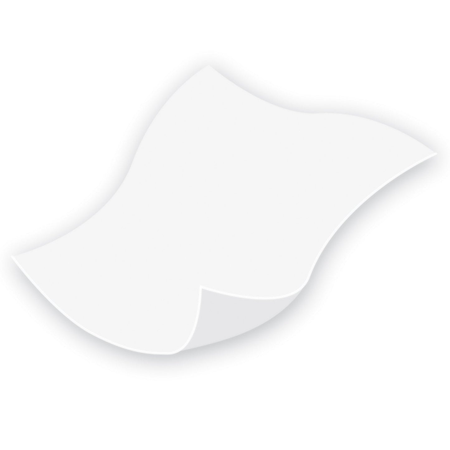 TENA UltraFlush washcloth, folded white cloth sheet