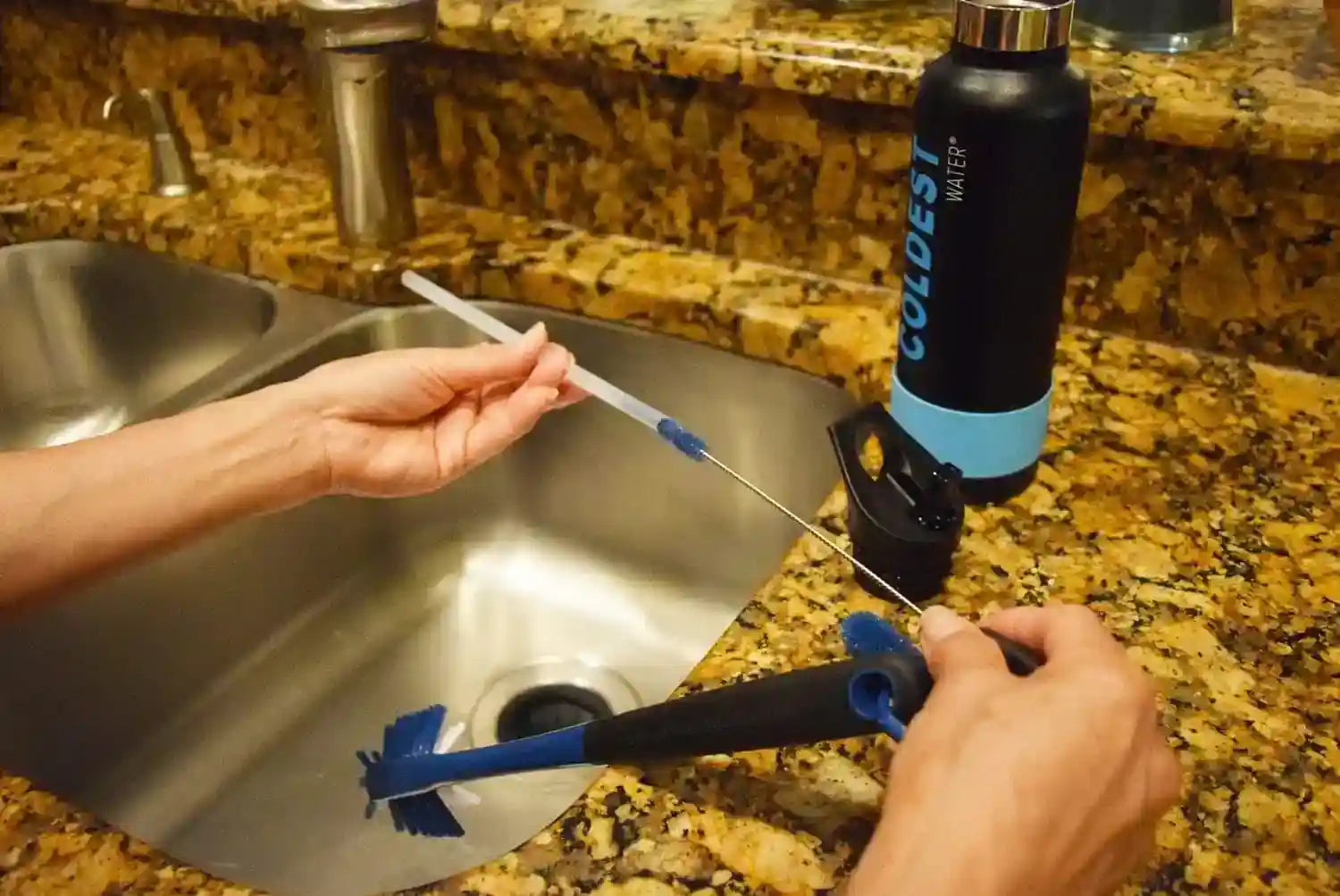 The Coldest Water Bottle Brush: 3 Tools in 1 Coldest