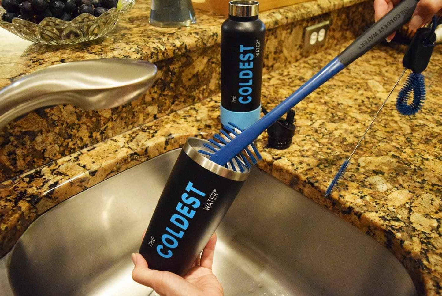 The Coldest Water Bottle Brush: 3 Tools in 1 Coldest