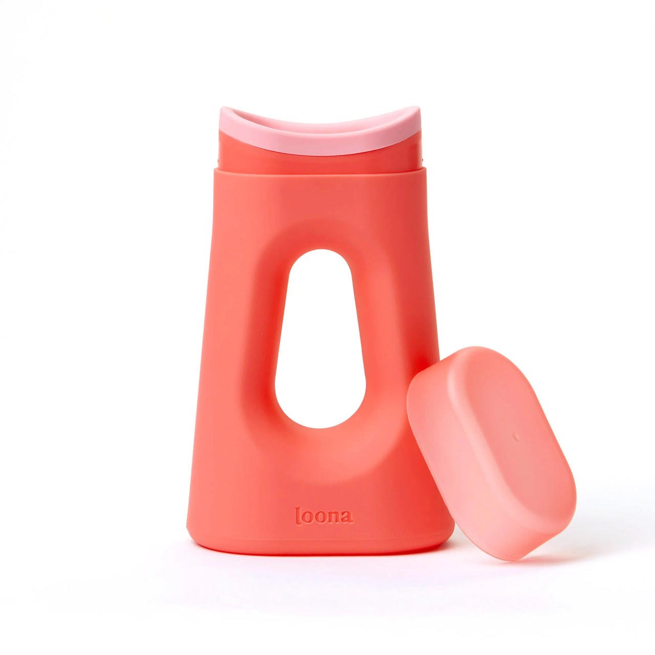 Coral Dream female urinal with closure, molded plastic design and handle lid