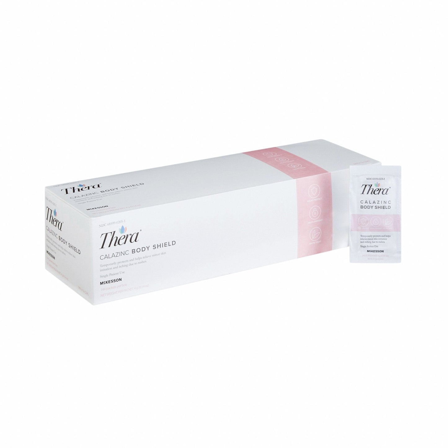 Thera calazinc body shield box with single-use packets (4 g each)